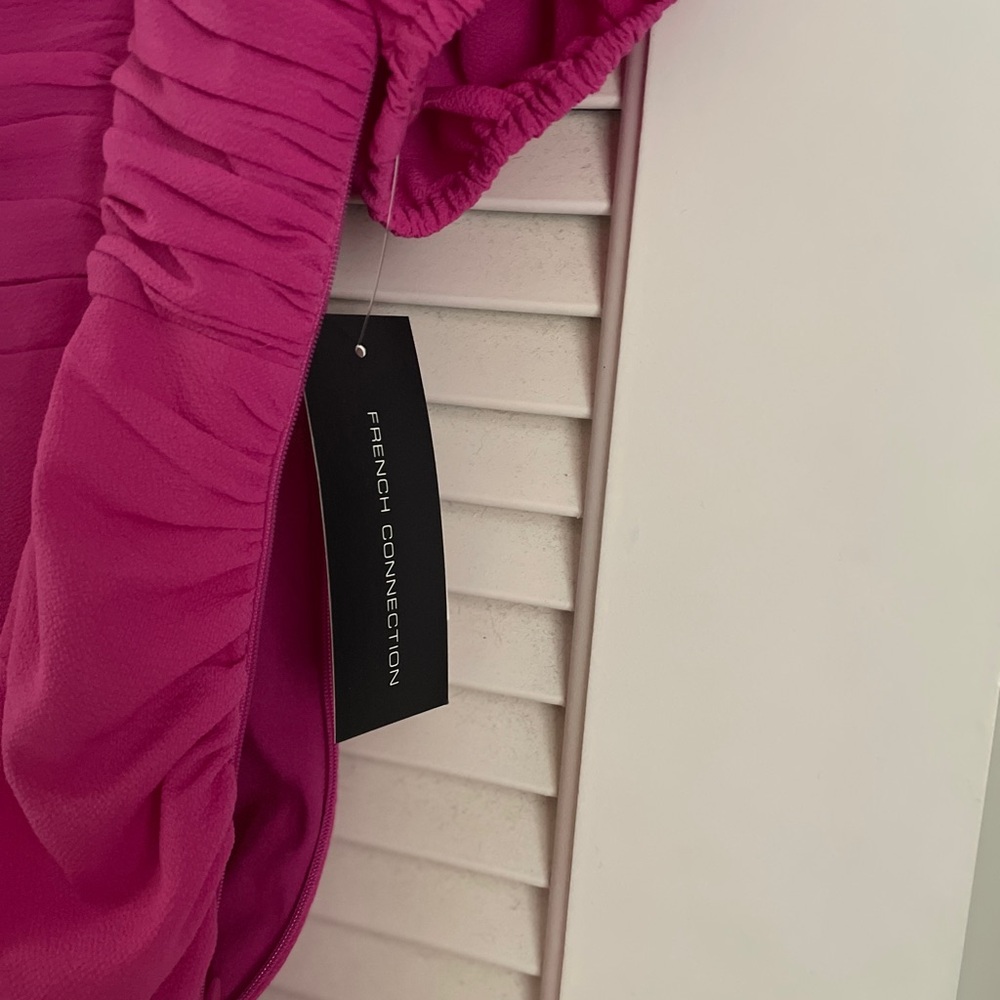 French Connection Fuchsia Ruched Dress - Picture 4 of 6